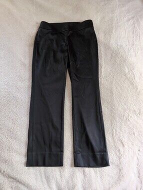 White House Black Market Black Wide-Leg Trousers Slim Leg 4S